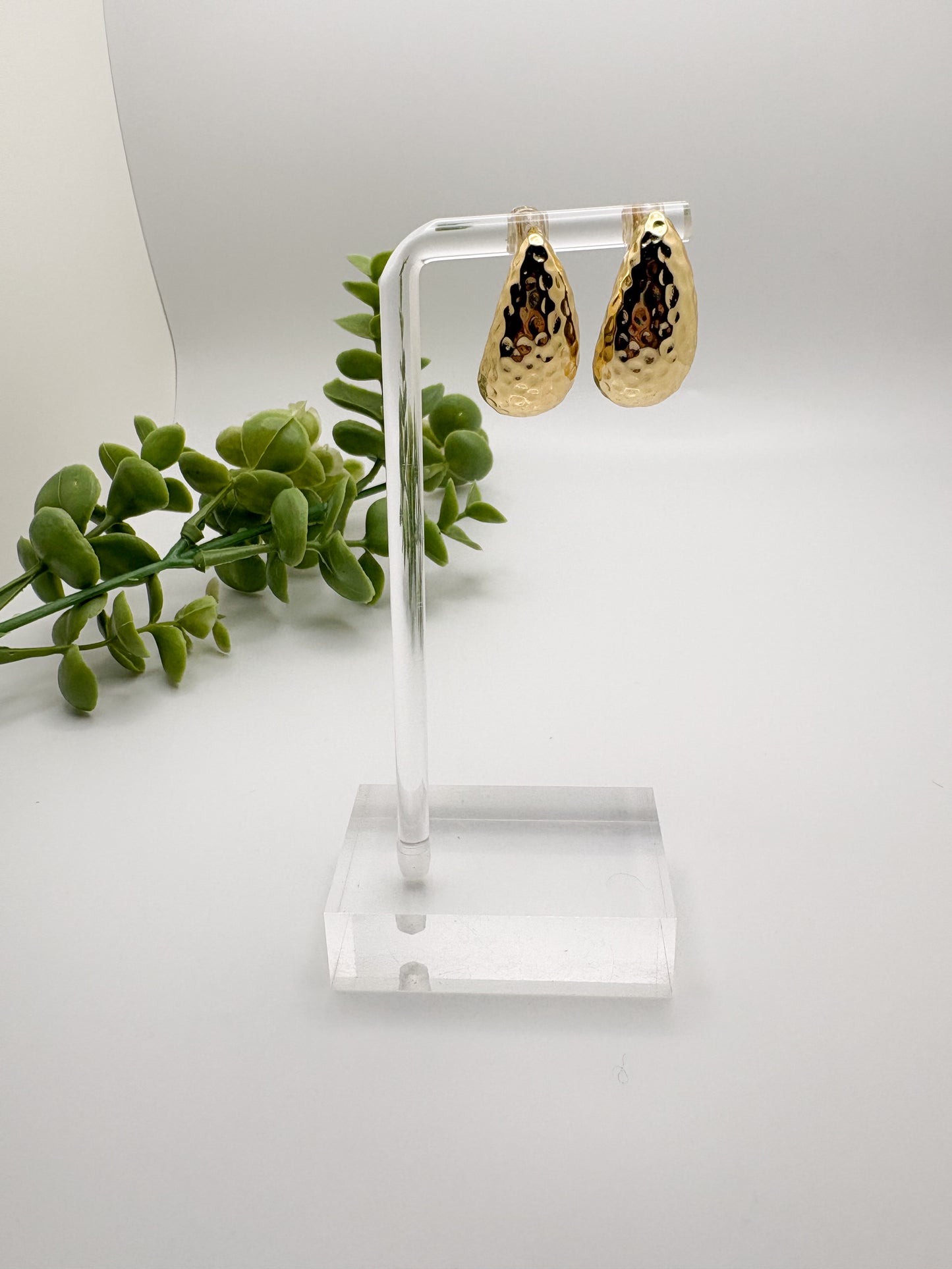 Hammered Drop Earring