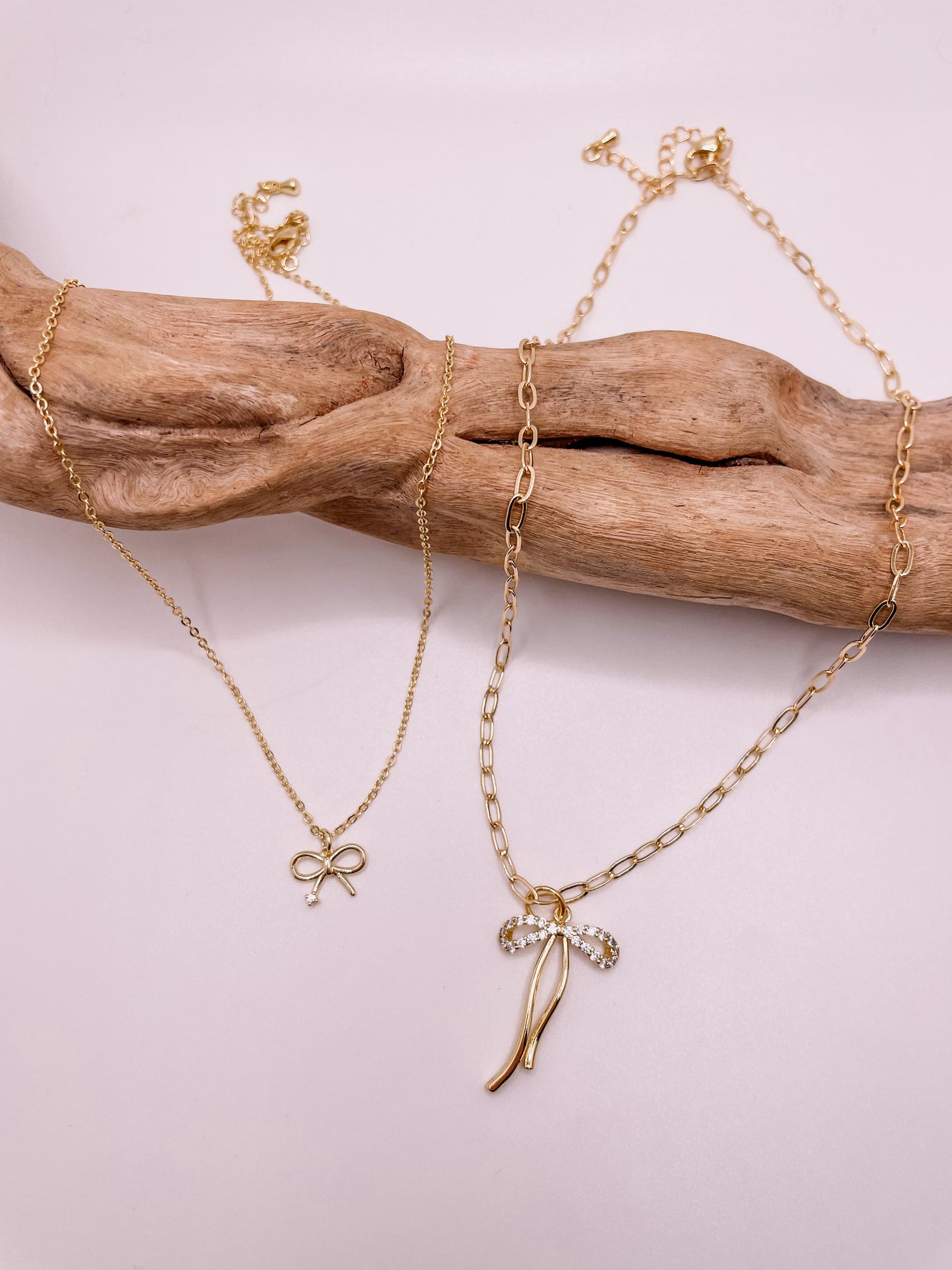 "Cherish" Bow Necklace