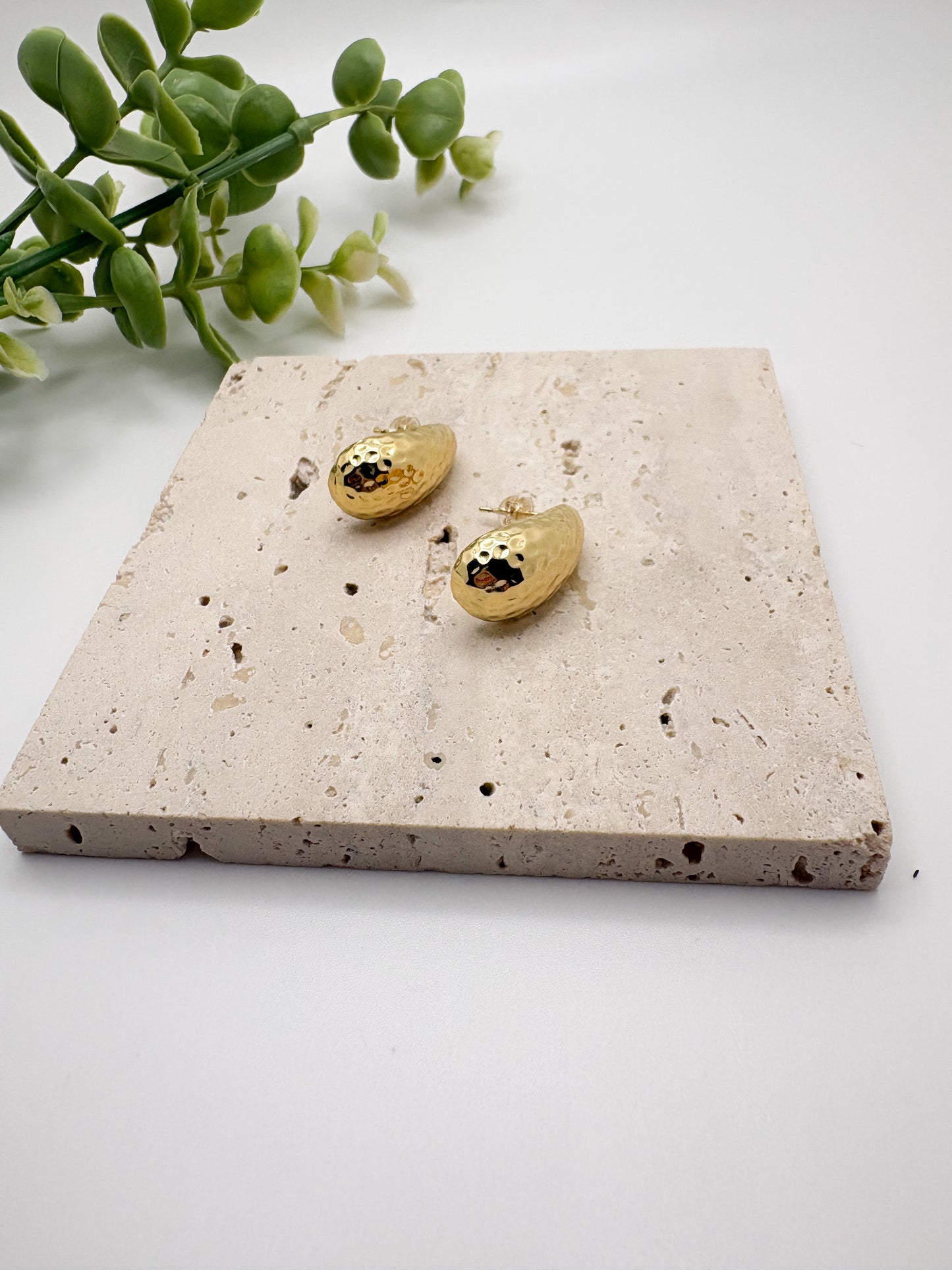 Hammered Drop Earring