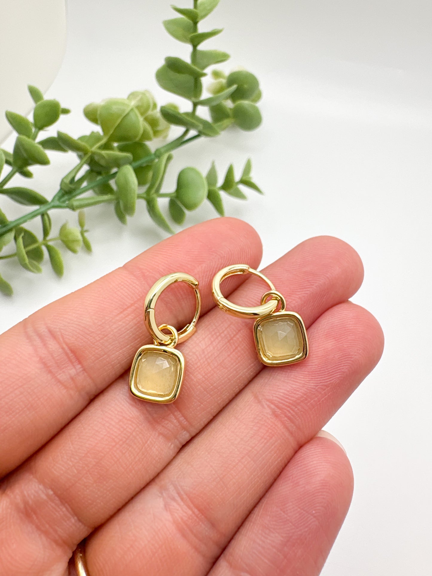 Gemstone Huggies