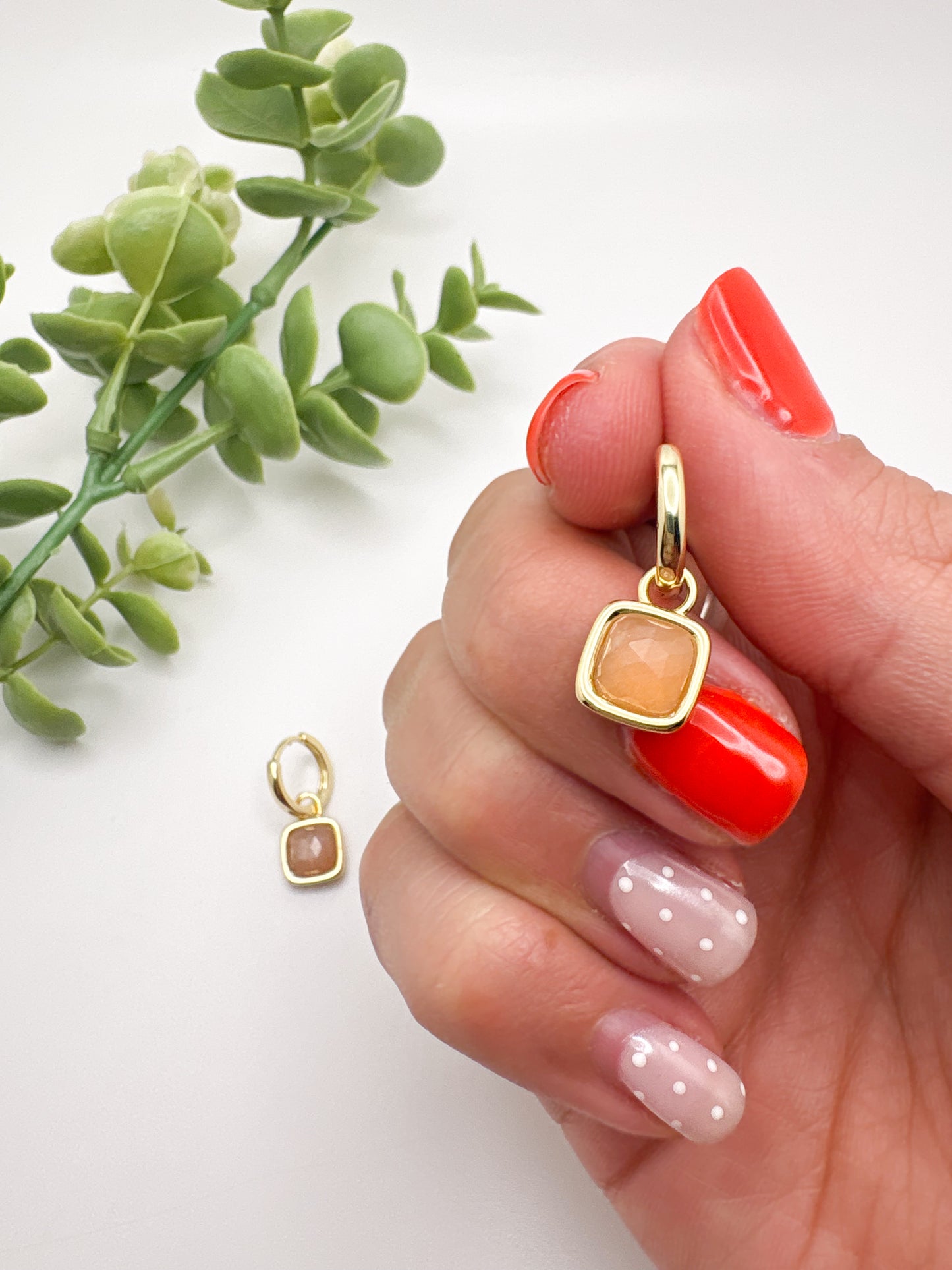 Gemstone Huggies