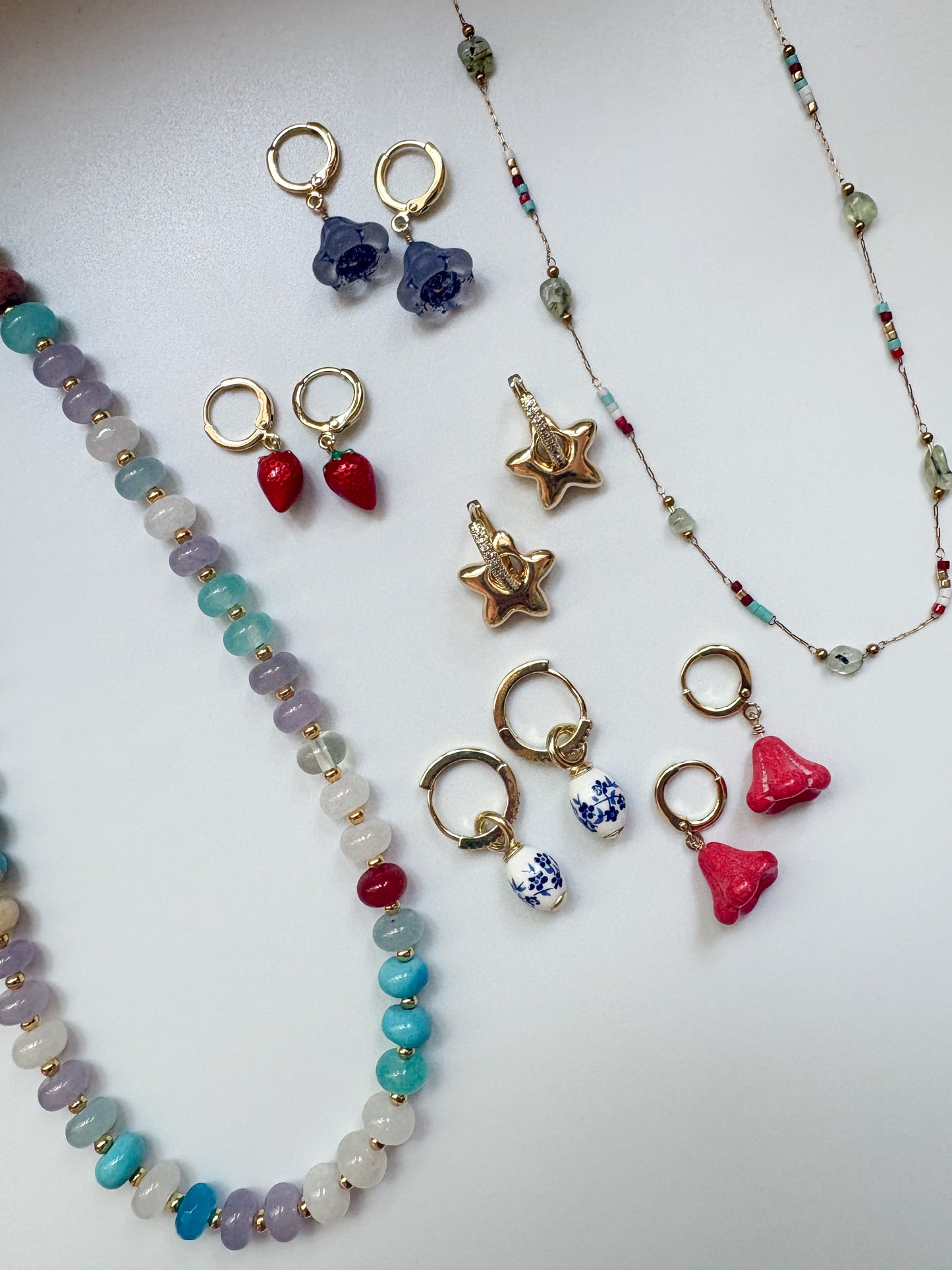 Boardwalk Bubble Gemstone Beaded Necklace