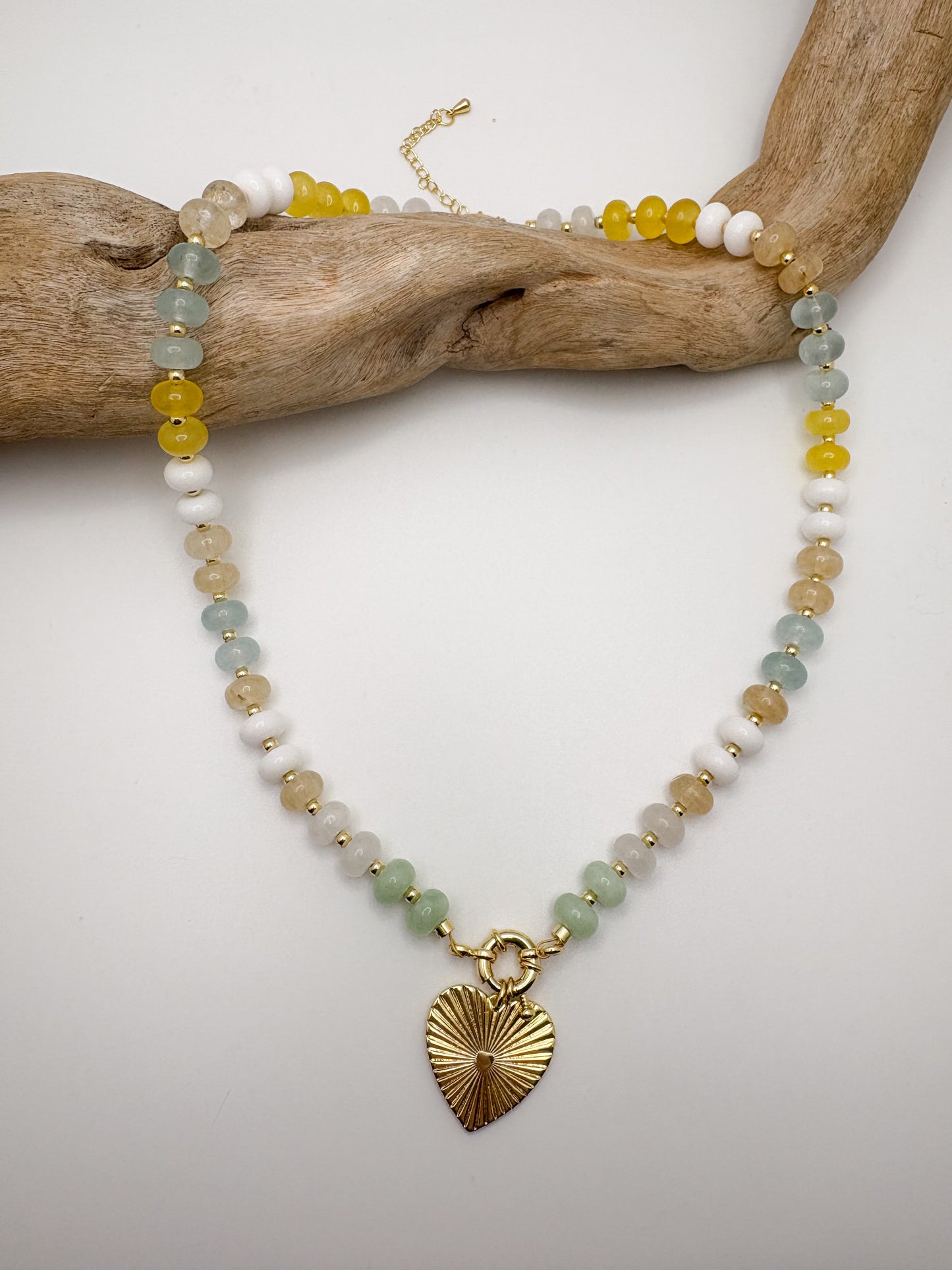 Bubble Beaded Gemstone Necklace (5 Colors)